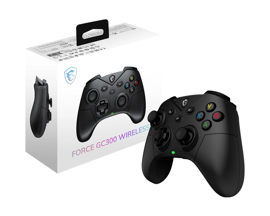 MSI Force GC300W (Wireless, Dual Vibration Motors, Durable Switch, D-Pad Cover, Hall-effect triggers, USB) MSI Force GC300W (Wireless, Dual Vibration Motors, Durable Switch, D-Pad Cover, Hall-effect triggers, USB)