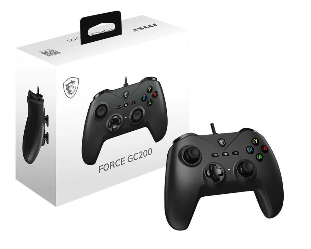 MSI Force GC200 (Wired, Dual Vibration Motors, Durable Switch, D-Pad Cover, Hall-effect triggers, USB) MSI Force GC200 (Wired, Dual Vibration Motors, Durable Switch, D-Pad Cover, Hall-effect triggers, USB)