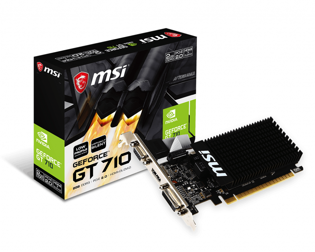 MSI GeForce GT 710 2GD3H LP (2GB GDDR3 | 64-bits | Support 4K@30Hz | HDMI)