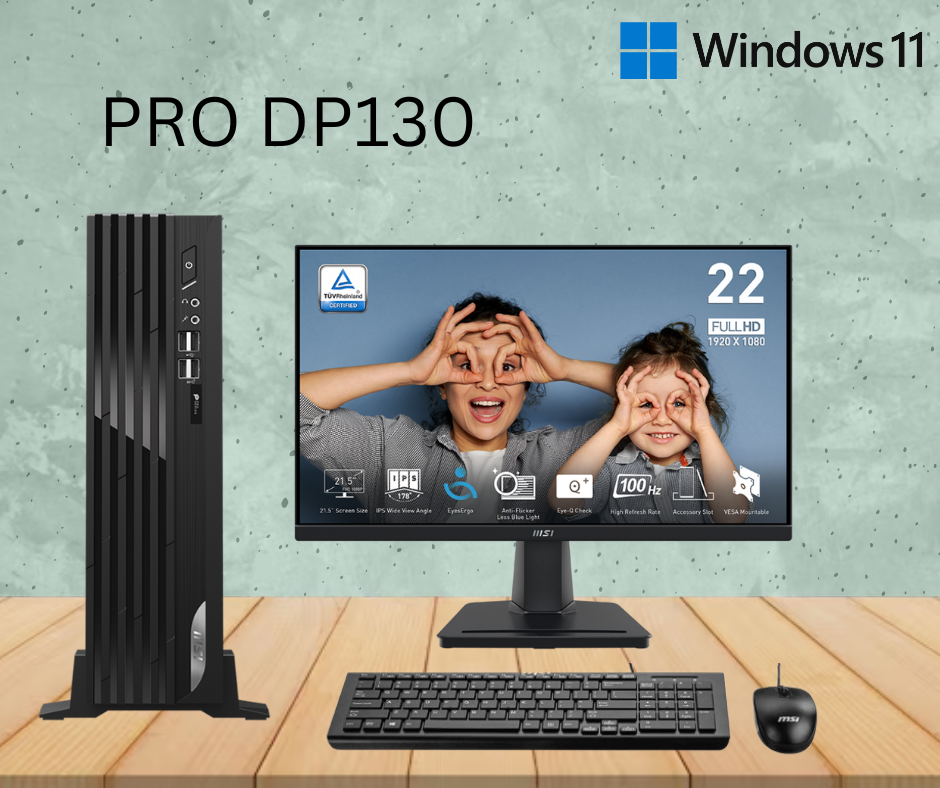 MSI PRO DP130 (10th Gen Intel Core i3 | 8GB RAM | 256GB SSD | Wi-Fi + BT | Win 11 Home | Keyboard & Mouse)