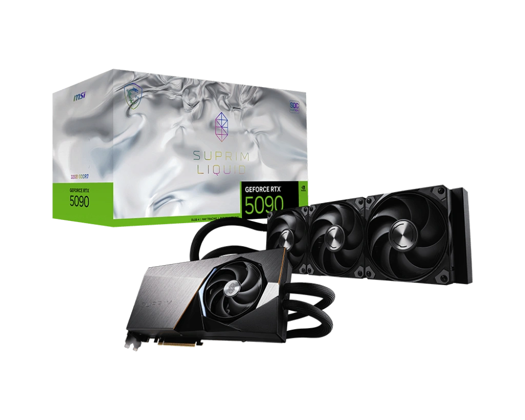 MSI GeForce RTX 5090 32G Suprim Liqid SOC (32GB GDDR7 | 512-bit | 2580 MHz Core Clocks | Liqid Cooler)