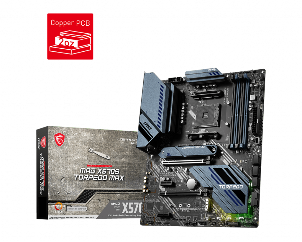 MSI MAG X570S TORPEDO MAX DDR4 (ATX | Support AMD Ryzen AM4 Series Processor | DDR4 | Gen4 M.2 | 2.5G LAN | USB-C)