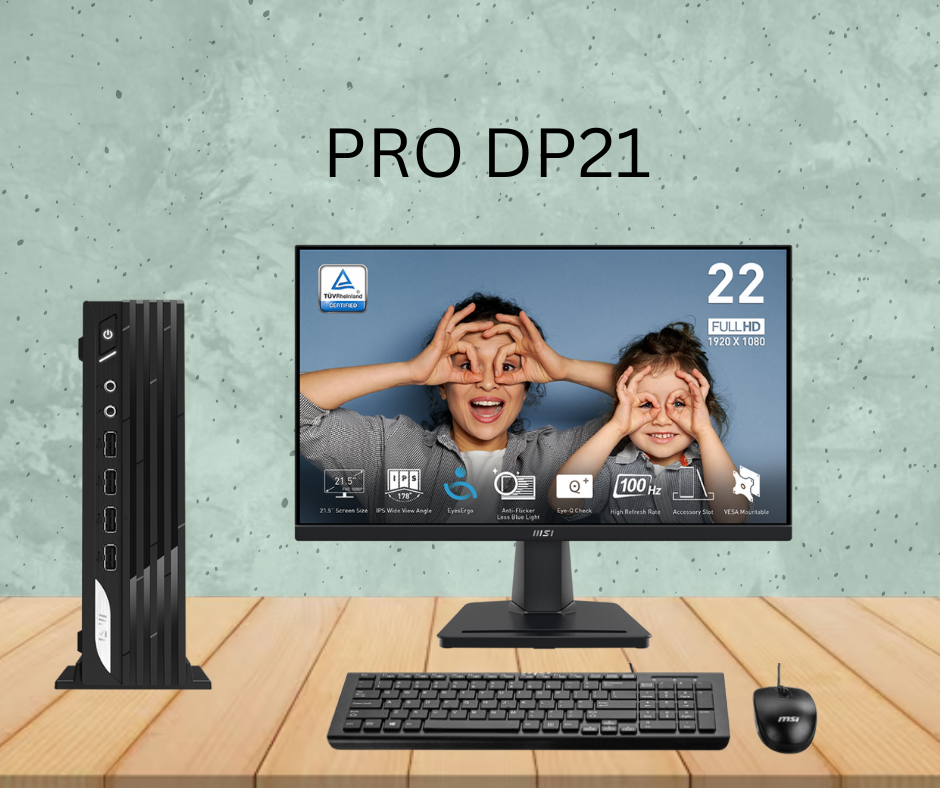 MSI PRO DP21 11MA (10th Gen Core i3 | 8GB RAM | 256GB SSD | Wi-Fi 6 + BT | Win 11 Home | Keyboard & Mouse | 1.27KG)