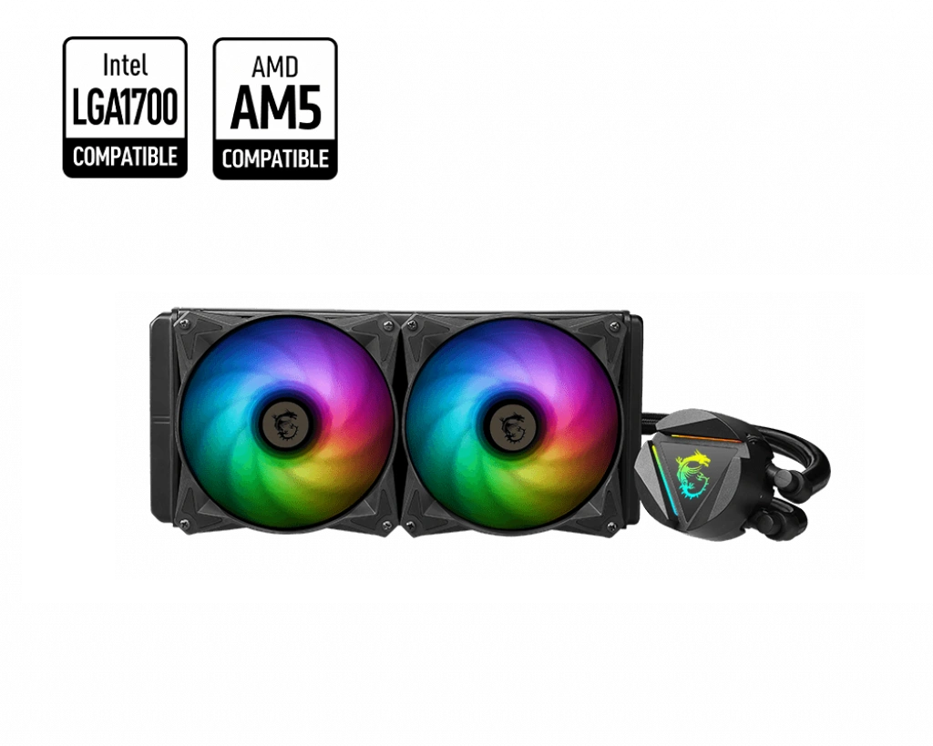 MSI MAG Core Liquid 240R V2 (Dual 12CM ARGB PWN FAN | Aluminum Radiator | Support Intel & AMD System)