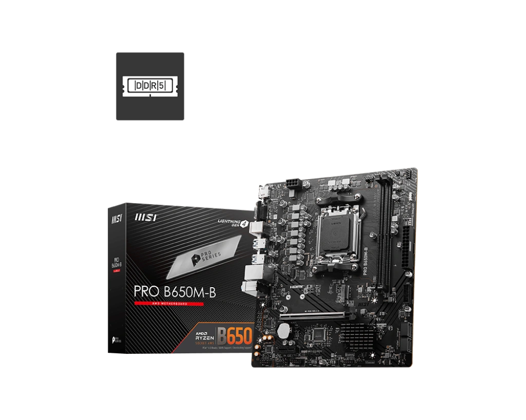 MSI PRO B650M-B (Micro- ATX | AMD Ryzen 7000 Series | DDR5 | HDMI)