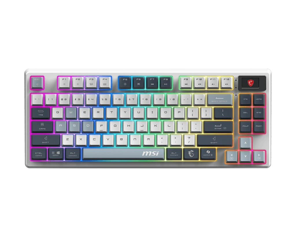 MSI Forge GK600 TKL SKY  (Mechanical Linear, Anti-Ghosting Keys,RGB, 50M+ Key Stroke Life, 1 MSI Forge GK600 TKL SKY  (Mechanical Linear, Anti-Ghosting Keys,RGB, 50M+ Key Stroke Life, 1