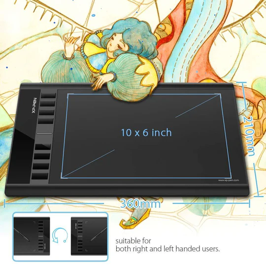 XP-PEN Star 03 V2 (10 x 6.67 Inch | 8192 Pressure Level | 8 Keys | Pen | Support Android, Windows & MAC OS) 