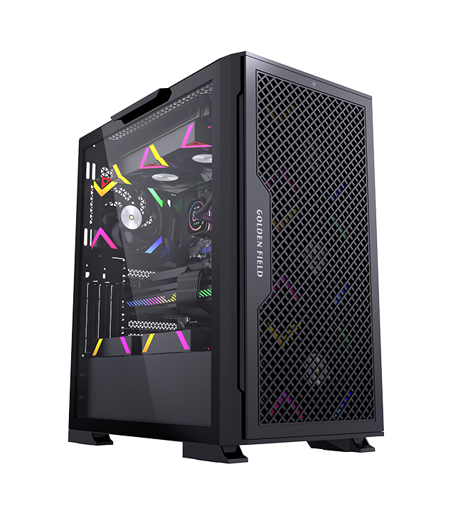 Golden Field KT02B (ATX MB Support | 4 RGB | Support 340mm GPU Length | with Goldkist 650W 80+ Bronze PSU)