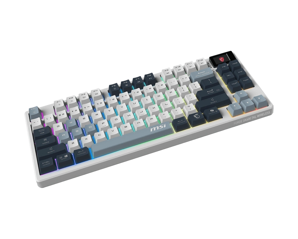 MSI Forge GK600 TKL SKY  (Mechanical Linear, Anti-Ghosting Keys,RGB, 50M+ Key Stroke Life, 1 MSI Forge GK600 TKL SKY  (Mechanical Linear, Anti-Ghosting Keys,RGB, 50M+ Key Stroke Life, 1