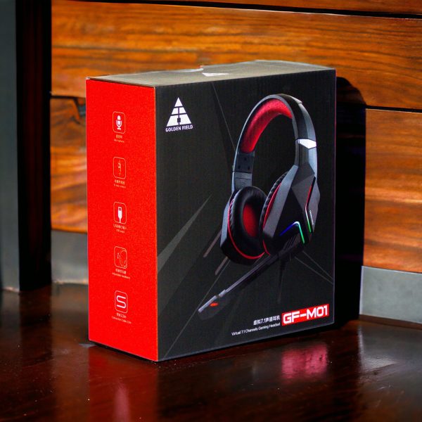 GOLDEN FIELD GF-M01 (7.1 Channel Audio | 50mm Drivers | Microphone | RGB Light Effect | USB | Wired)