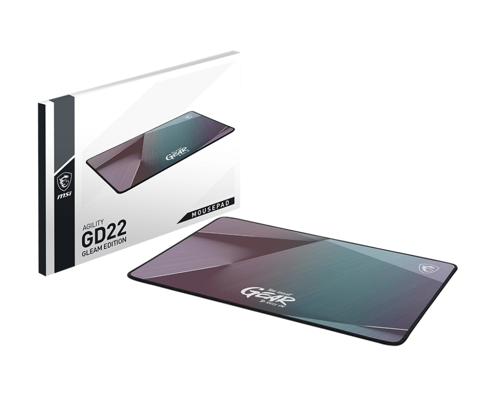 MSI Agility GD22 Gleam Edition (320mm x 220mm x 3mm | Natural Rubber Base | 100% splash proof)