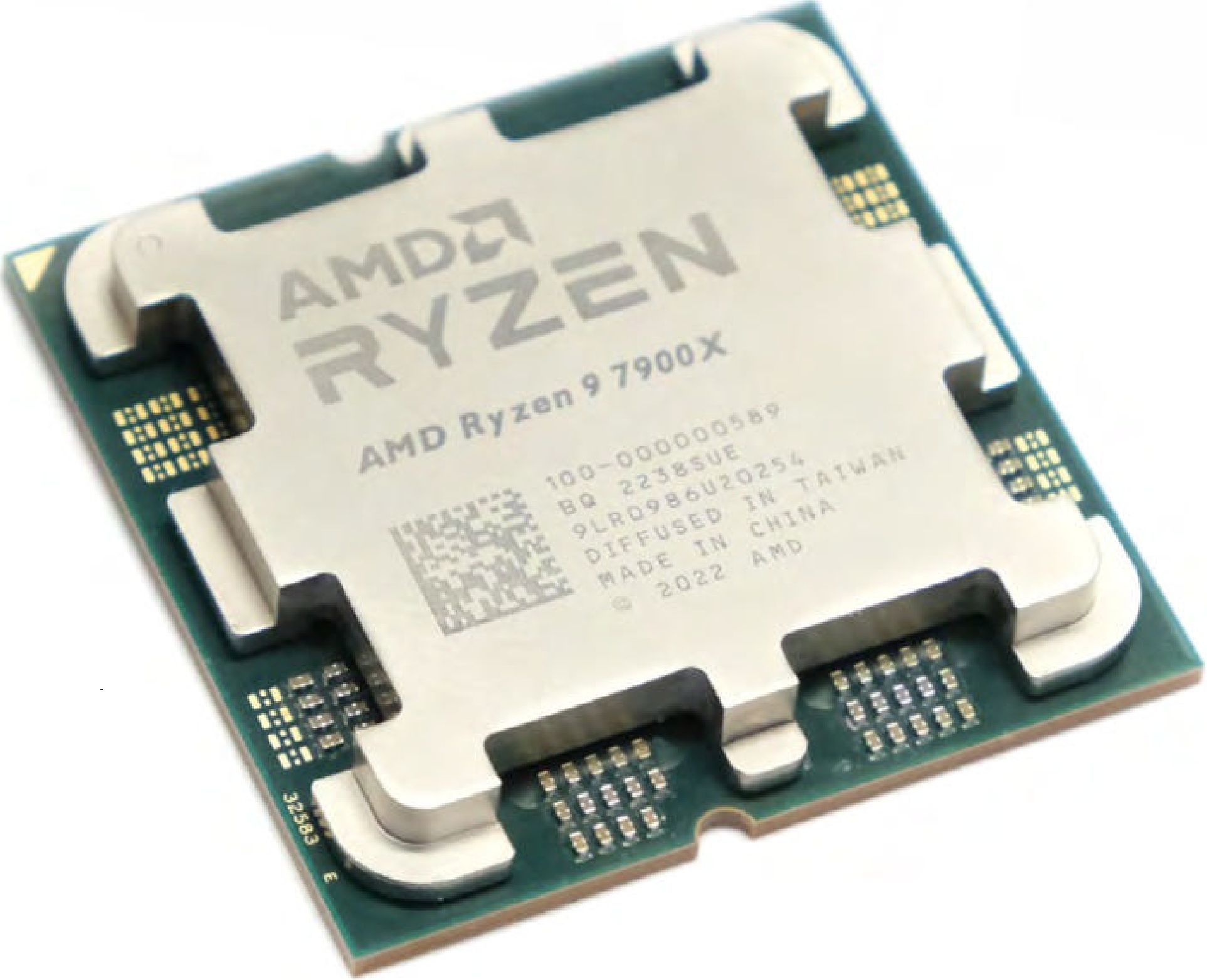 AMD CPU Ryzen 9 7900X Tray Pack [4.7~5.6 GHz, 12 Cores, 24 Threads, 64MB L3 Cache, 12MB L2 Cache, 5nm, Zen 4, AM5, Radeon Graphics, DDR5 Support]