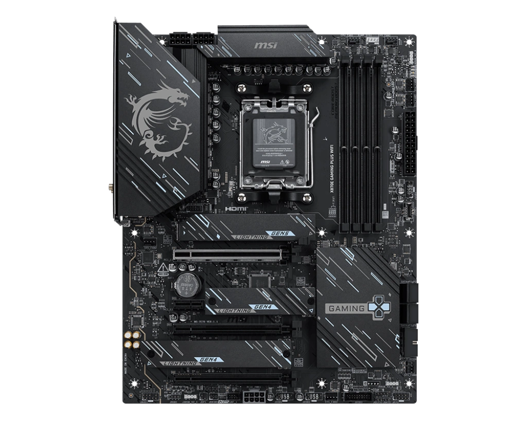 MSI X870E GAMING PLUS WIFI (ATX | Support AMD AM5 Series Processor | Gen5 SSD | DDR5 | Wi-Fi 7)
