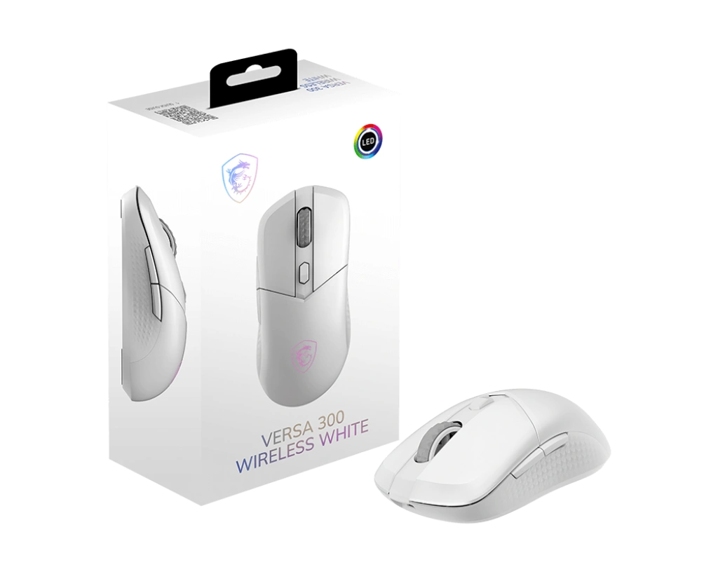 MSI VERSA 300 WIRELESS WHITE (8000 DPI  |1000 Hz /1 ms Polling Rate | Kailh Micro Switch| RGB Light | Up to 50 hours battery) MSI VERSA 300 WIRELESS WHITE (8000 DPI  |1000 Hz /1 ms Polling Rate | Kailh Micro Switch| RGB Light | Up to 50 hours battery)