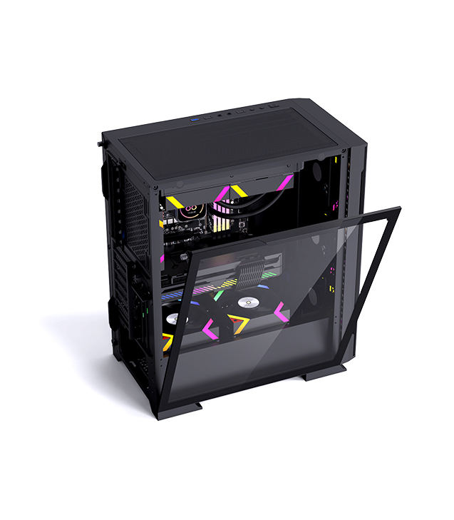 Golden Field KT02B (ATX MB Support | 4 RGB | Support 340mm GPU Length | with Goldkist 650W 80+ Bronze PSU)
