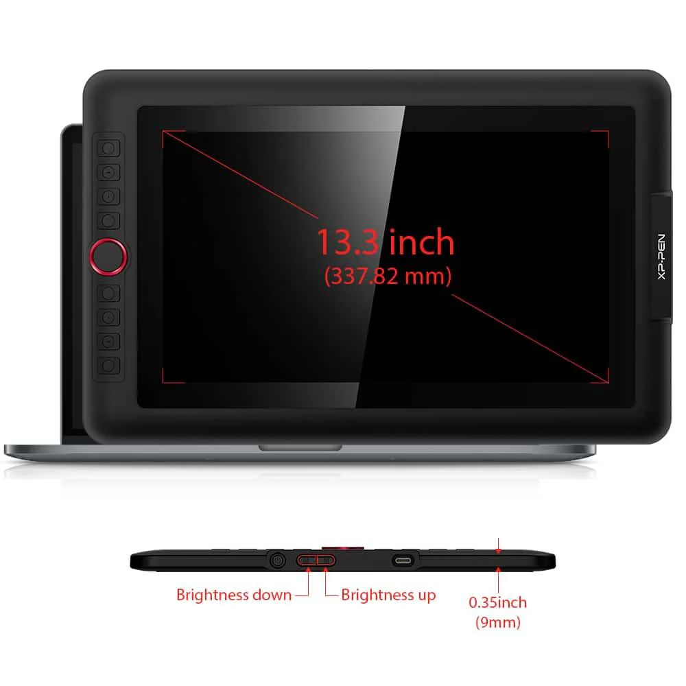 XP-PEN Artist 13.3 Pro V2 (13.3 Inch Screen | Full HD | 16384 Level Pressure | 8  Keys | 99 sRGB, 95% DCI-P3 | Support Android, Windows & MAC OS) 