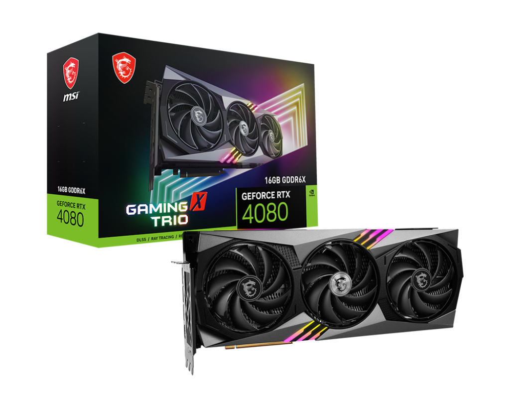 MSI GeForce RTX 4080 16GB Gaming X Trio (16GB GDDR6X 256bits 2610