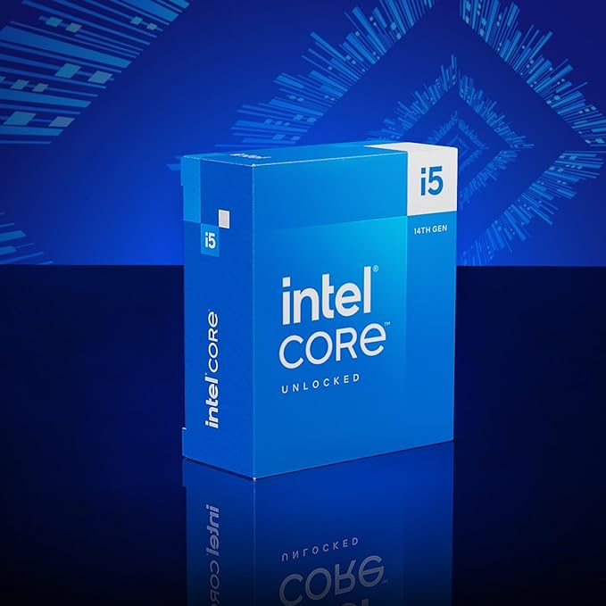 Intel CPU 14th Gen Core i5-14600K Track Pack, 20 Threads, 24MB Smart Cache, 20MB L2 Cache, 10nm, 192GB, LGA 1700, Support DDR4 / DDR5]